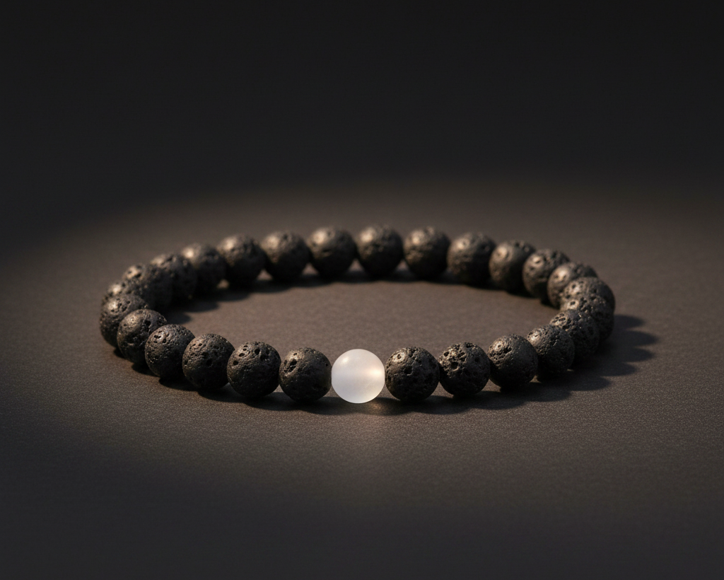Luft Armband – Lavastein & Achat