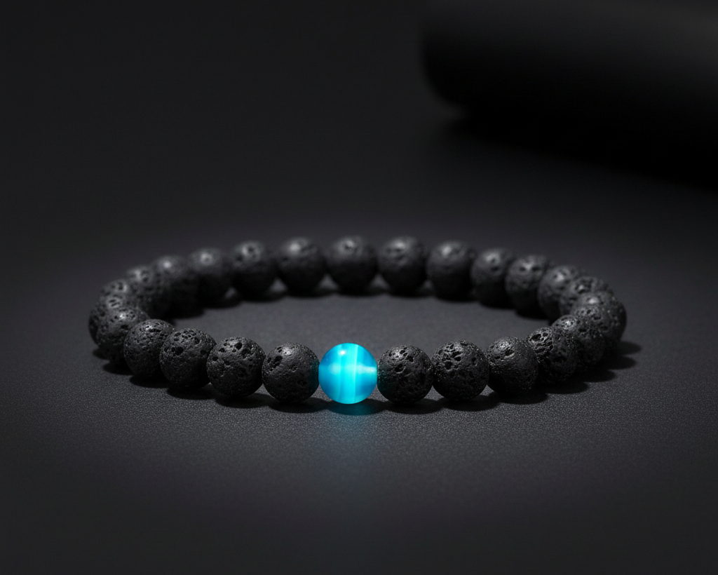 Wasser Armband – Lavastein & Achat