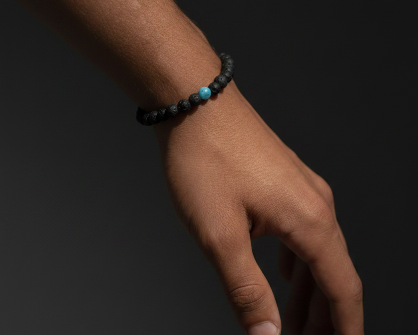 Wasser Armband – Lavastein & Achat