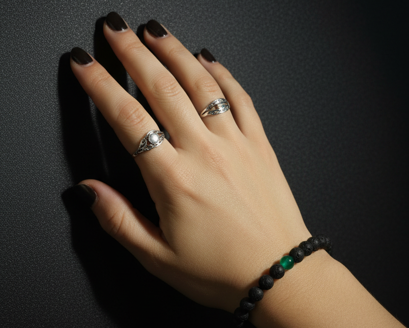 Erde Armband – Lavastein & Achat