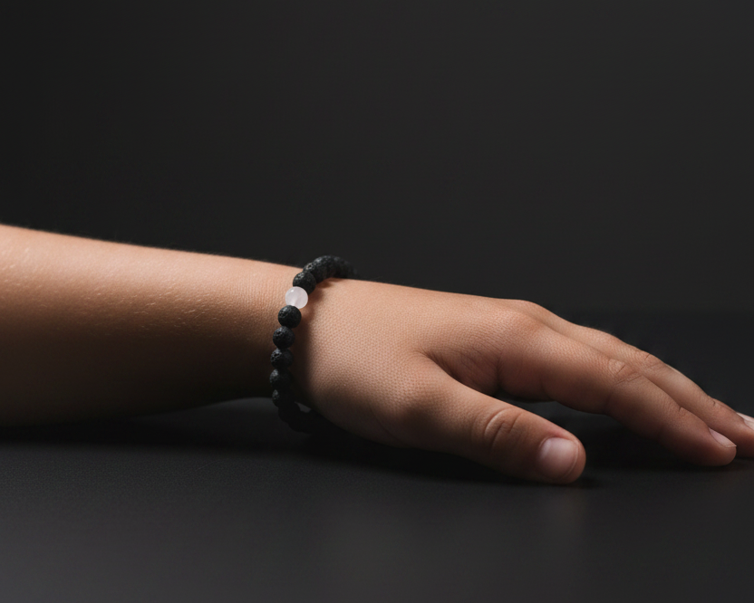 Luft Armband – Lavastein & Achat