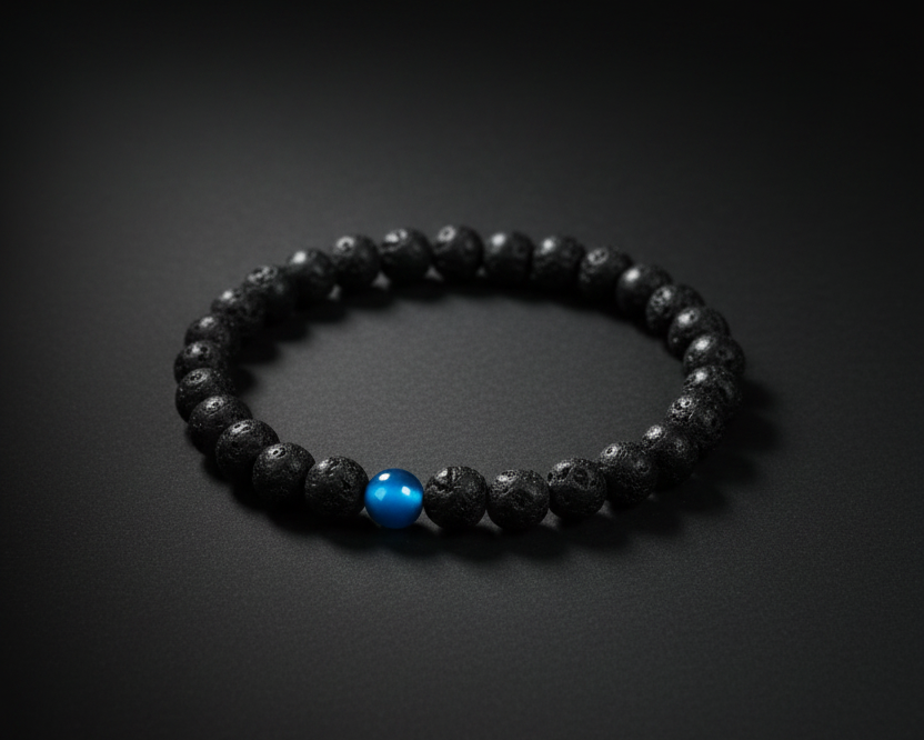 Wasser Armband – Lavastein & Achat